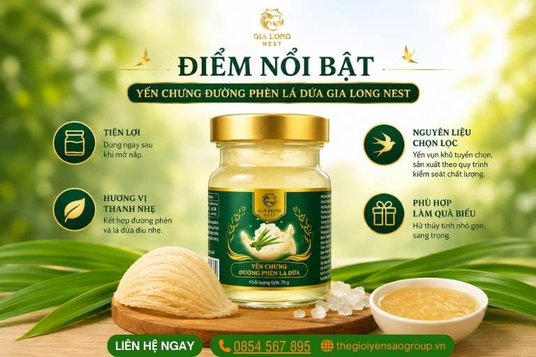 Yến chưng đường phèn